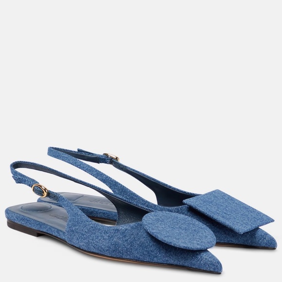 Stylish Blue Slingback Flats - Picture 1 of 11